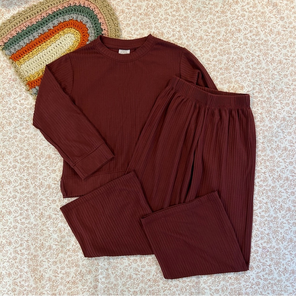 Zara Kids Ribbed Matching Set Size 8